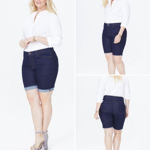 NYDJ Plus Size Raw Hem Briella Short LiftxTuck
